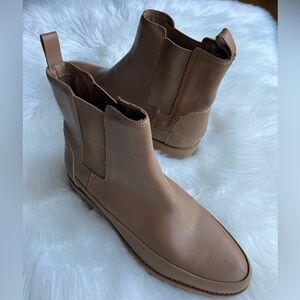 🆕 Rebecca Allen All Weather Chelsea Boot Ankle Bootie Tan Size 10 Nude Color
